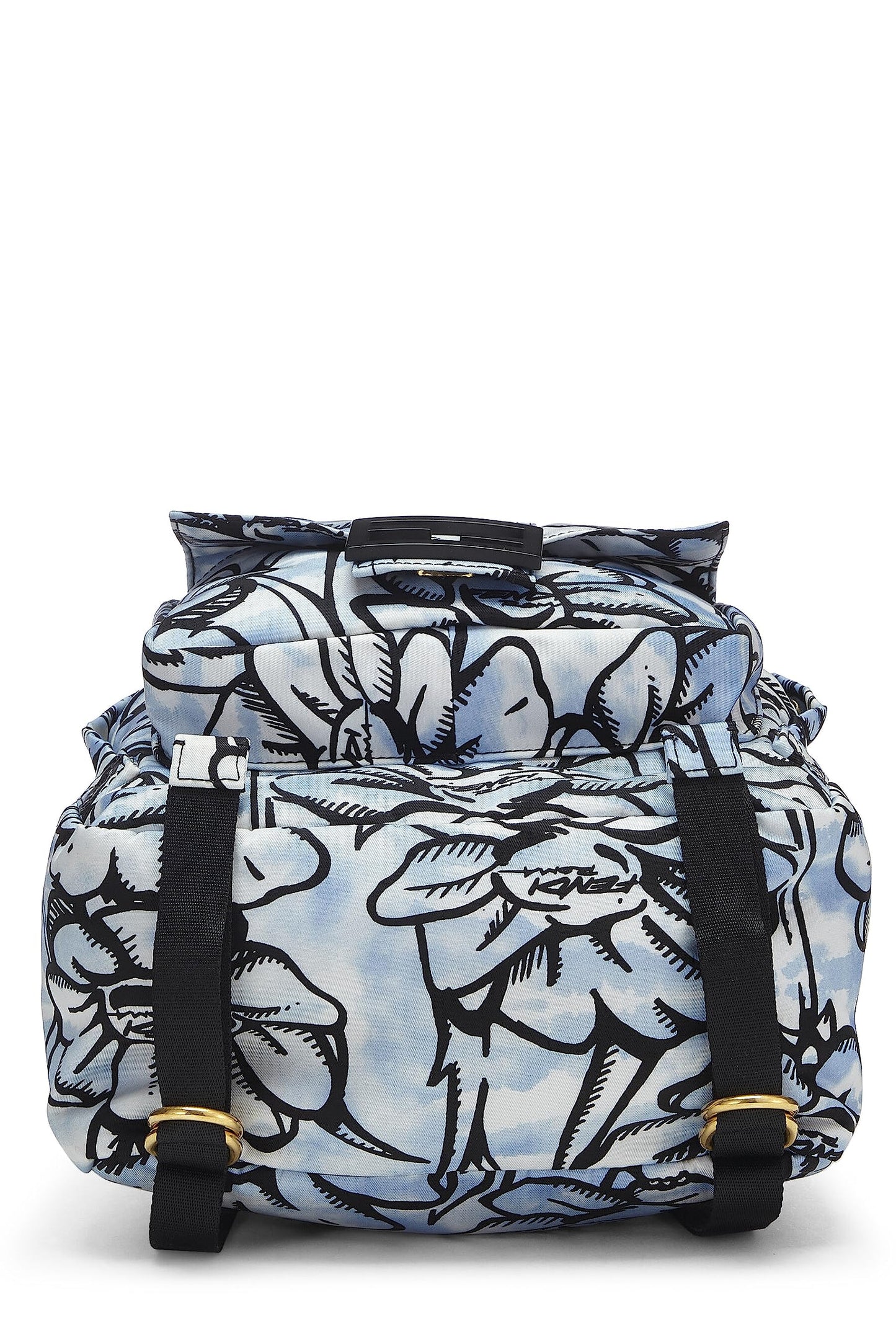 Fendi, Blue & Black Nylon Printed Backpack Small, Multi
