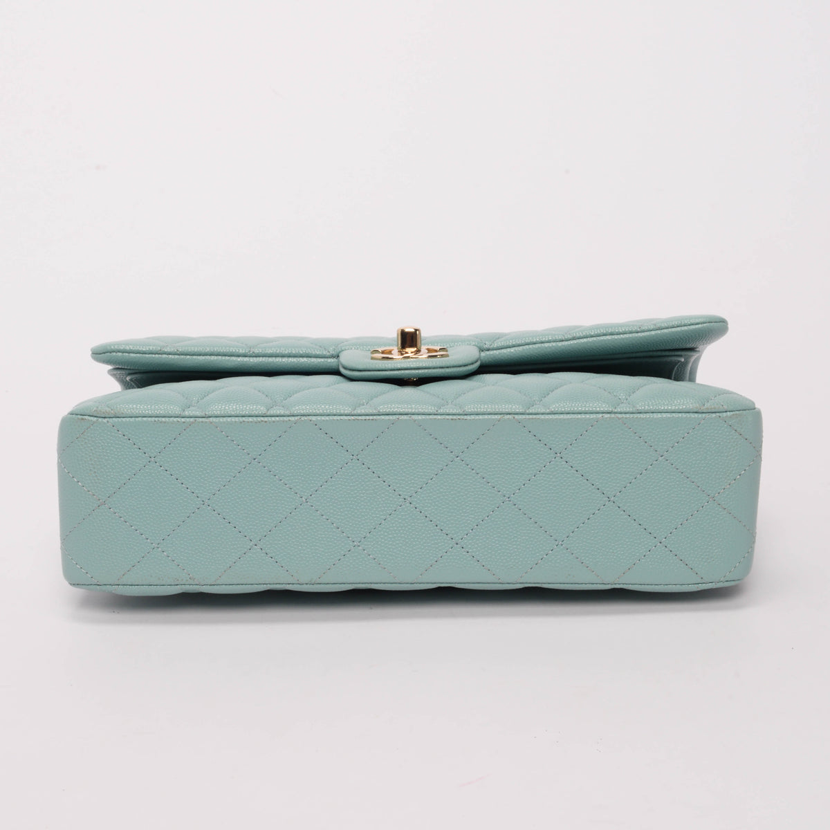 Chanel Tiffany Blue Quilted Caviar Medium Flap Bag - Rovelle Bags
