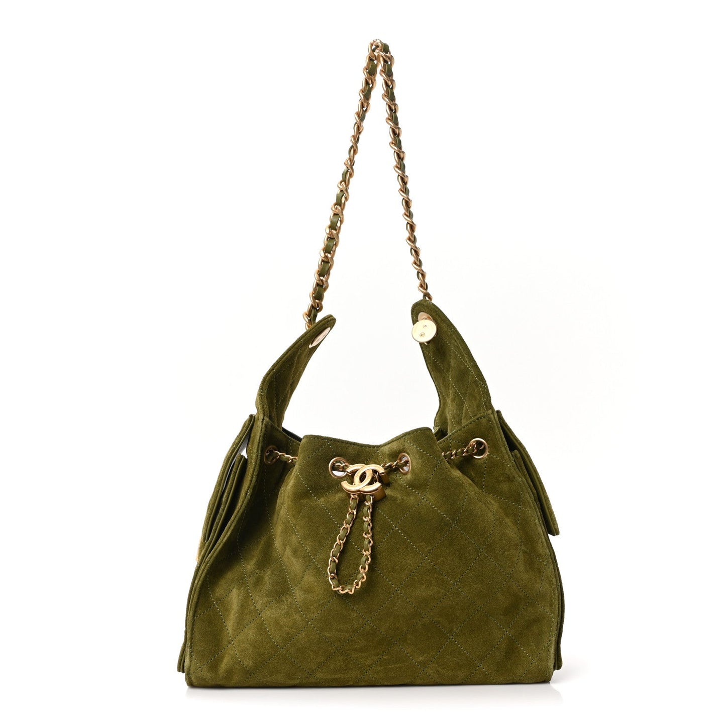 Chanel Suede Quilted Small Chanel 25 Handbag - Rovelle Bags