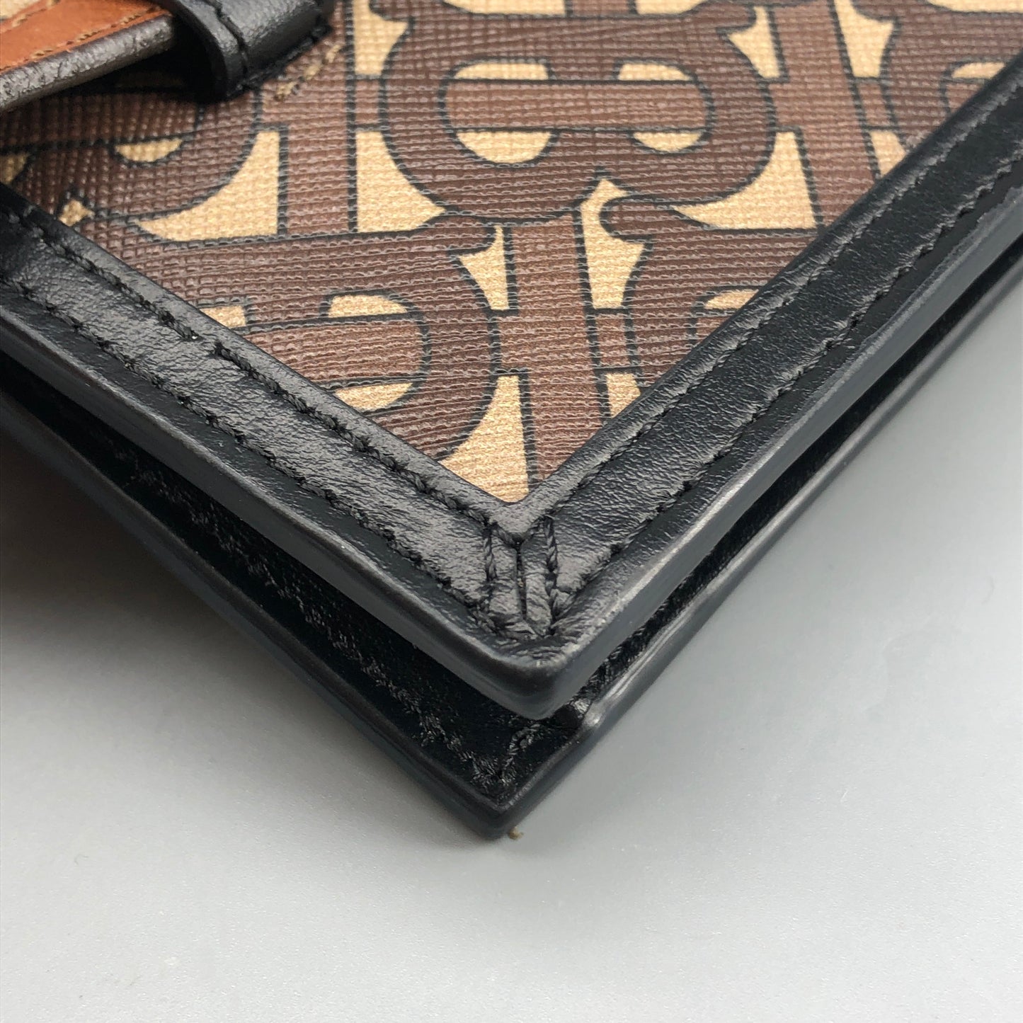Burberry TB Monogram Canvas Waist Belt Fanny Pack Brown