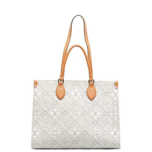 Louis Vuitton Louis Vuitton SINCE1854 M59614 Toddler Bag Leather/Jagard Eckle White Brown Ladies Toddler