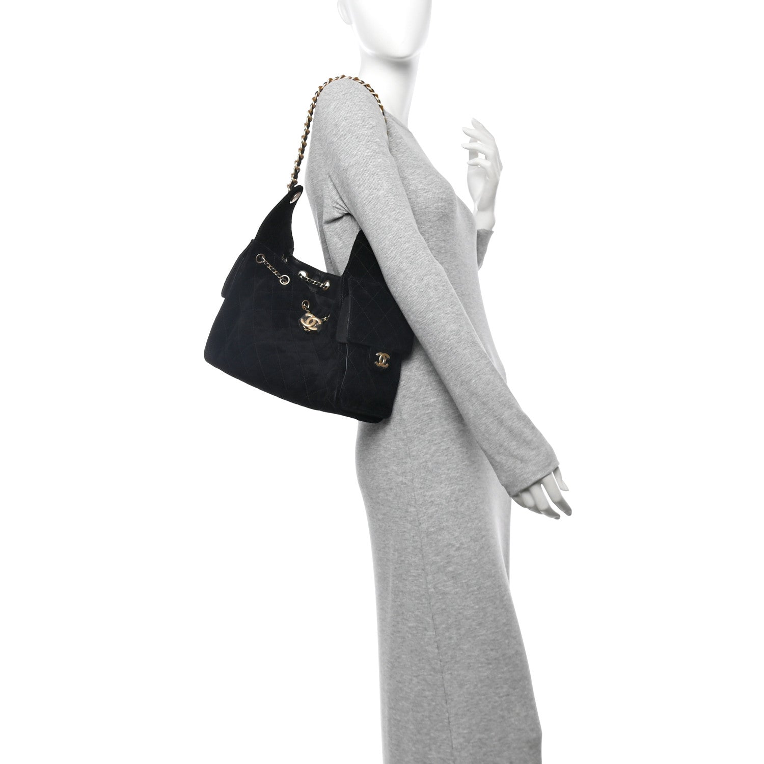 Chanel Suede Quilted Small Chanel 25 Handbag - Rovelle Bags