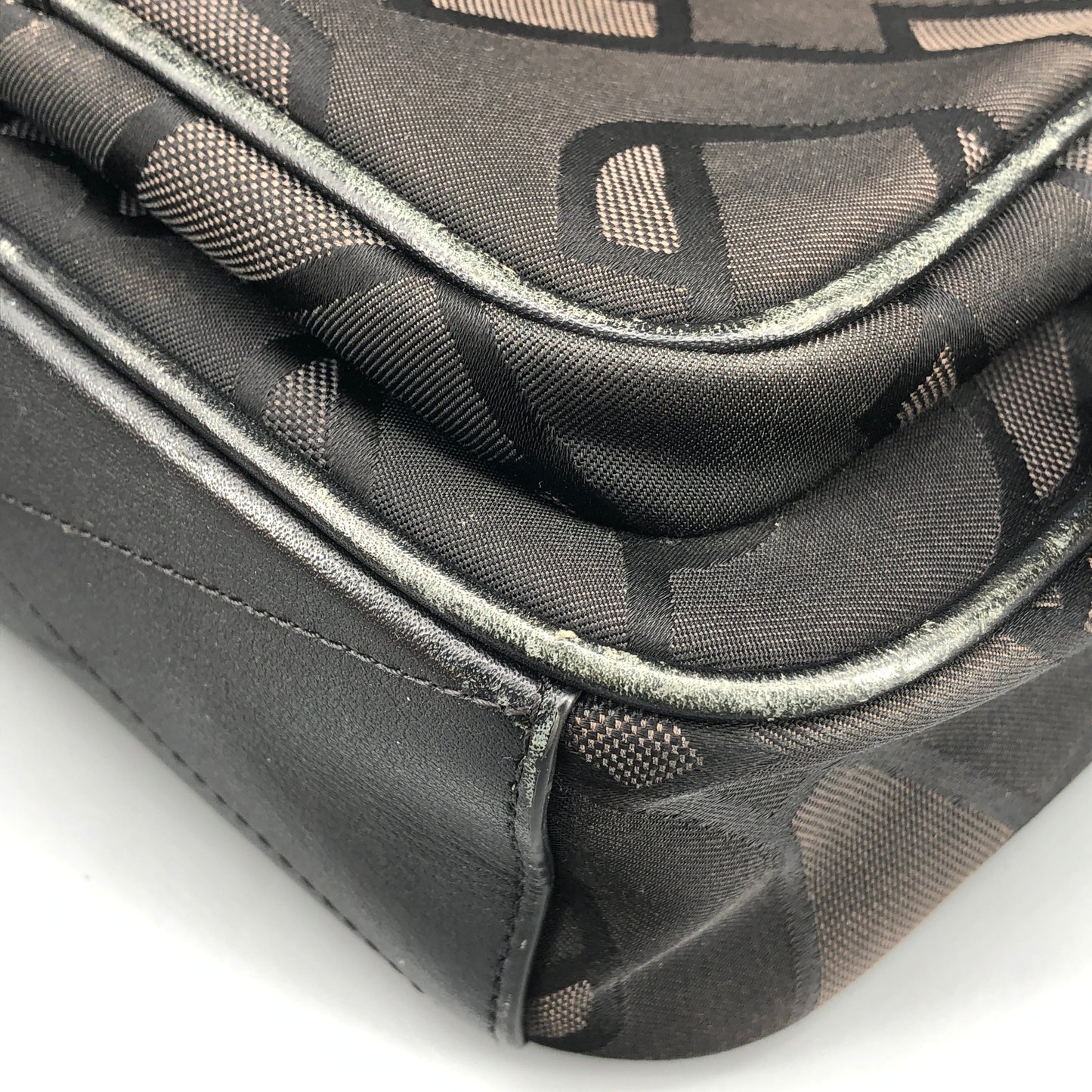 Burberry TB Monogram Canvas Crossbody Camera Bag Black