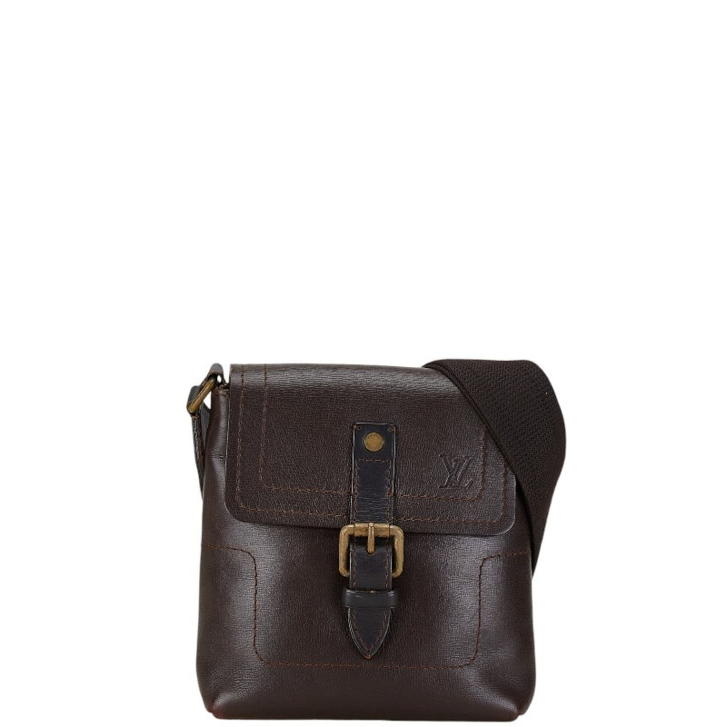 Louis Vuitton Coffee Leather Shoulder Bag