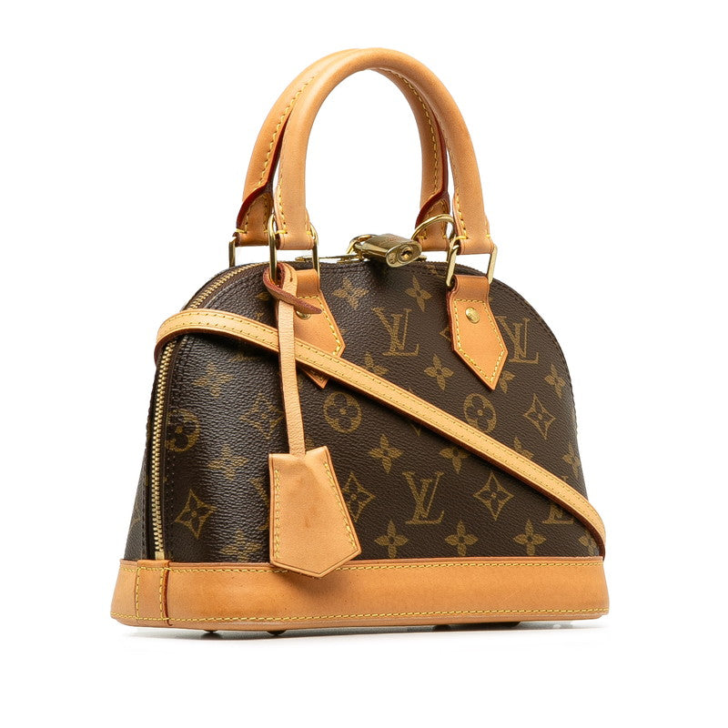 Louis Vuitton Monogram BB Handbag 2WAY M53152 Brown PVC Leather Lady Louis Vuitton