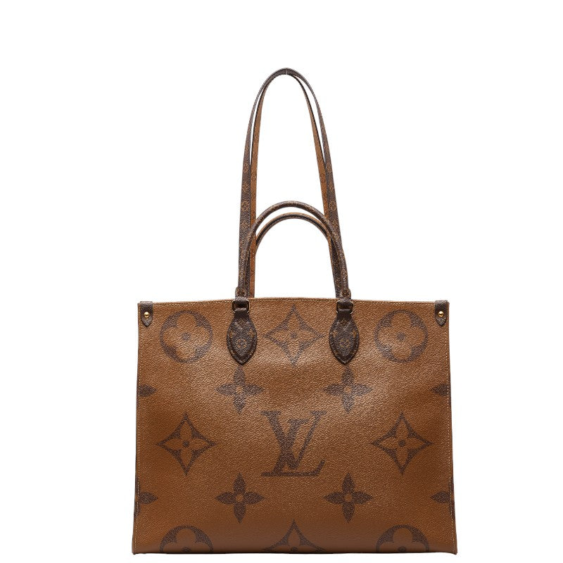 Louis Vuitton Monogram Reversee Giant On The Gor GM Handbag Shoulder Bag 2WAY M44576 Brown PVC Leather Louis Vuitton
