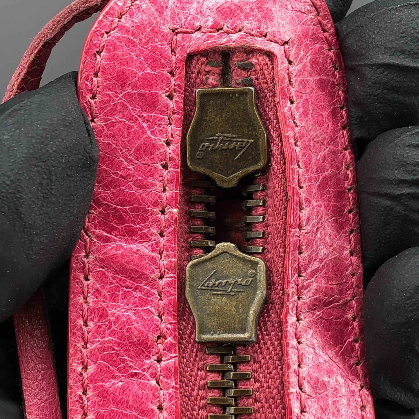 Balenciaga Pink Distressed Leather City Handbag Shoulder Bag