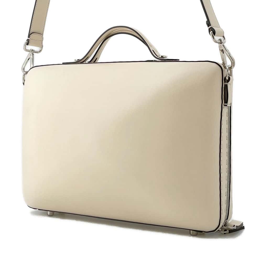 FENDI suitcase Ivory 7VV156-AAIW Leather Size Medium