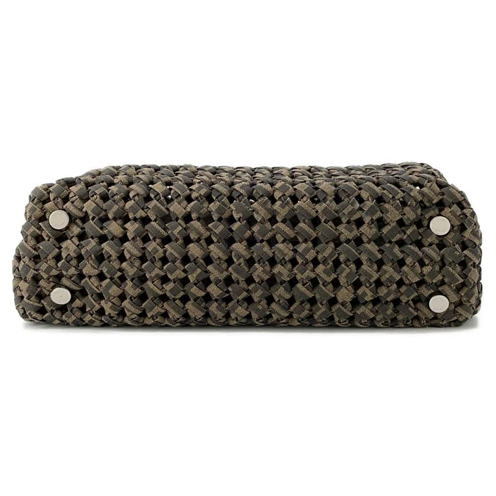 FENDI Peekaboo Shoulder Bag Brown 7VA529 Canvas