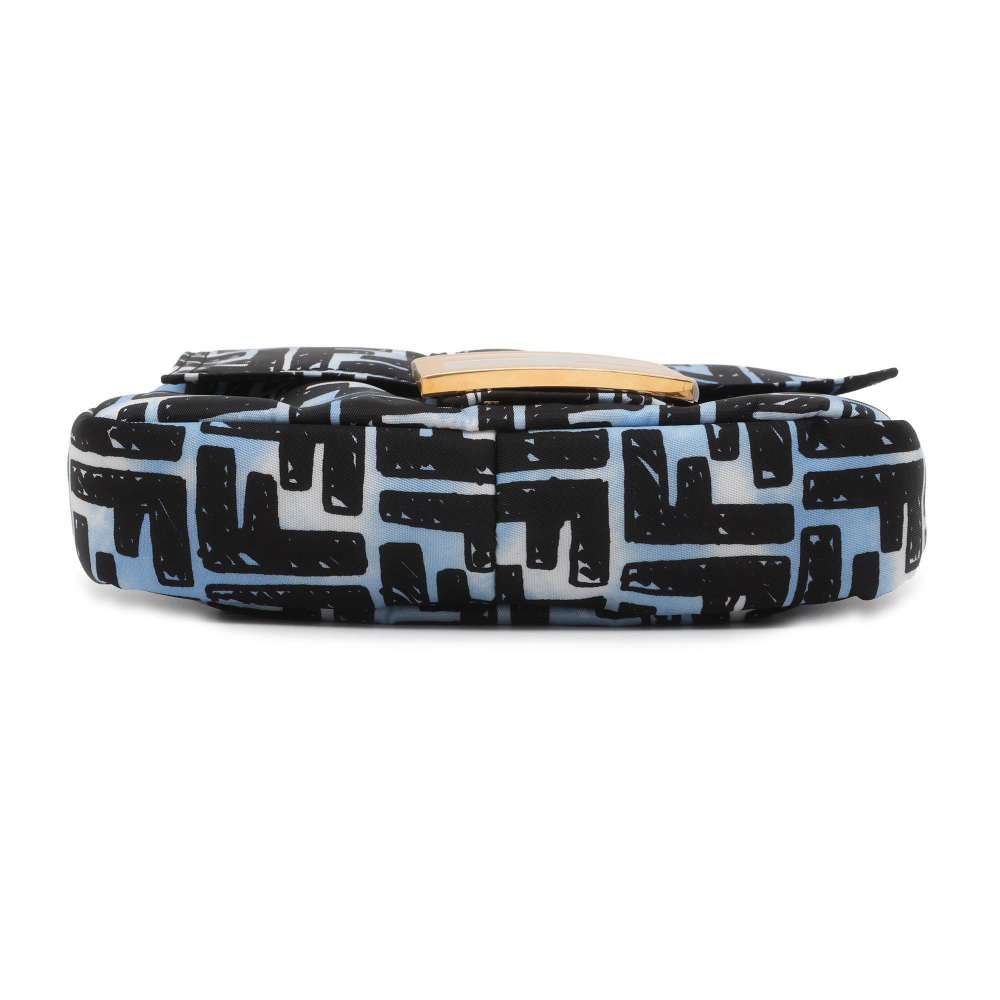 FENDI Zucca Baguette Mini Joshua Vides Collaboration Blue/Black 8BR784 Nylon