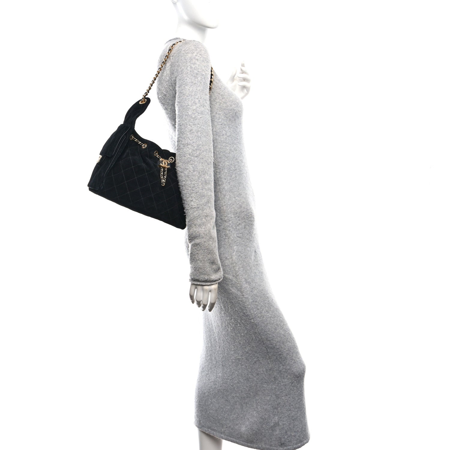 Chanel Suede Quilted Small Chanel 25 Handbag - Rovelle Bags
