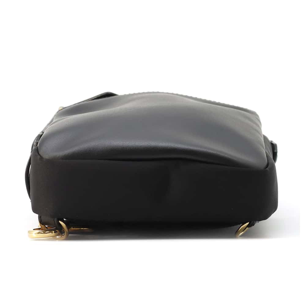 FENDI Monster Bugs Eye Crossbody Bag Black 7VZ033 Nylon Leather