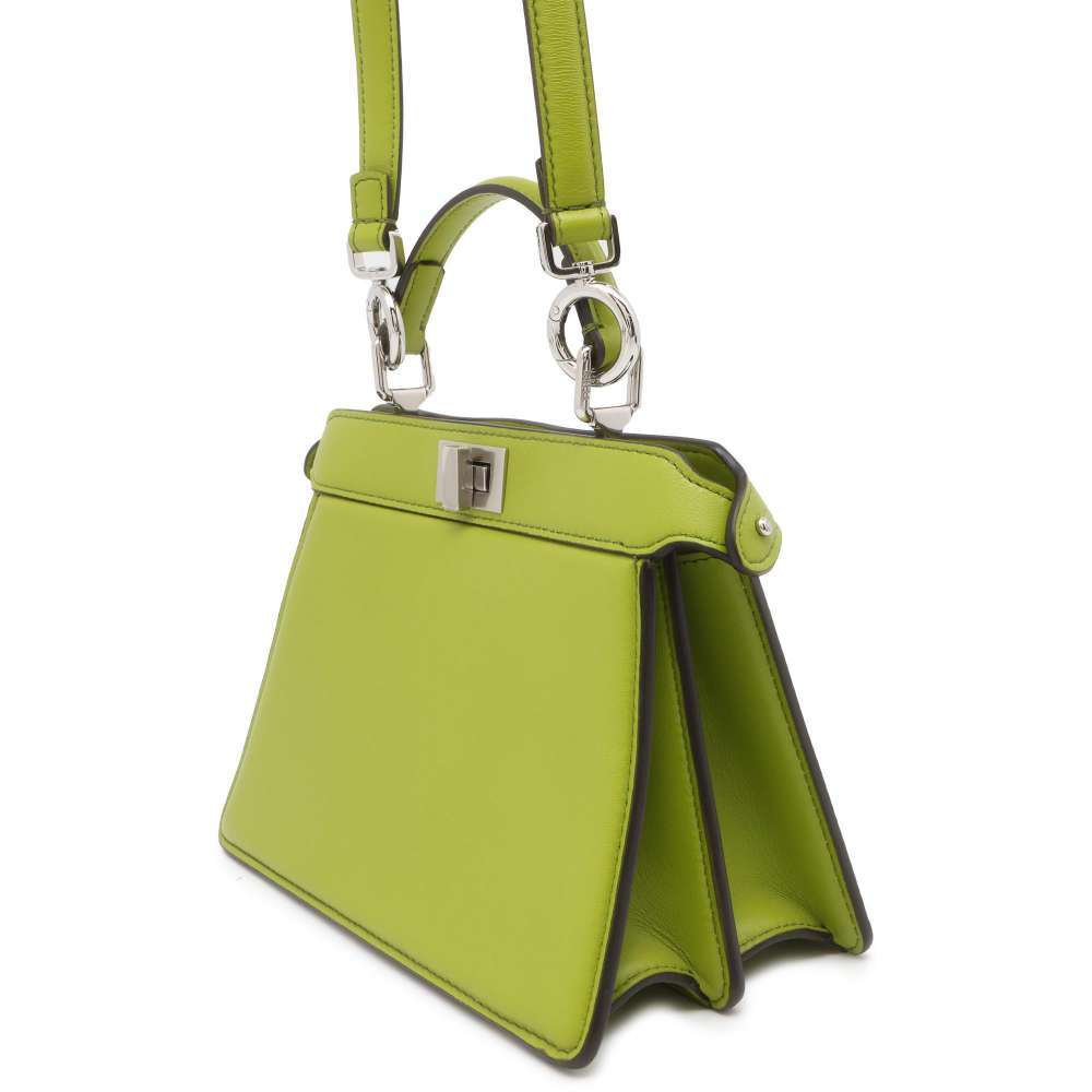 FENDI Peekaboo I See You Petit Green 8BN335 Leather Size Petit