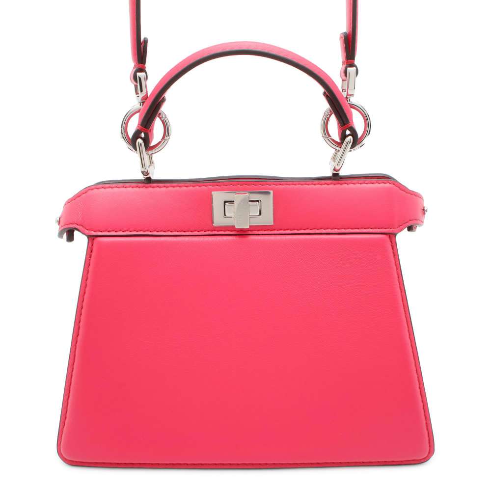 FENDI Peekaboo Icy You Pink 8BN335 Leather Size Petit