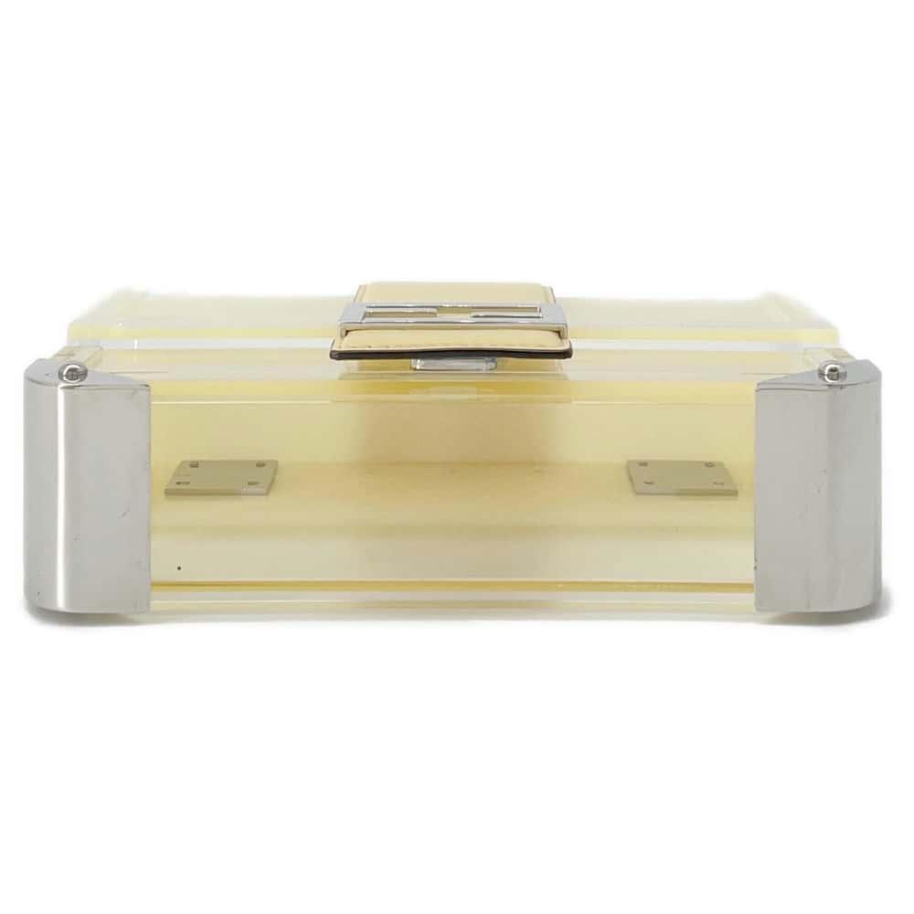 FENDI Baguette Trunk Yellow 7VA507 Plastic Leather Size Mini