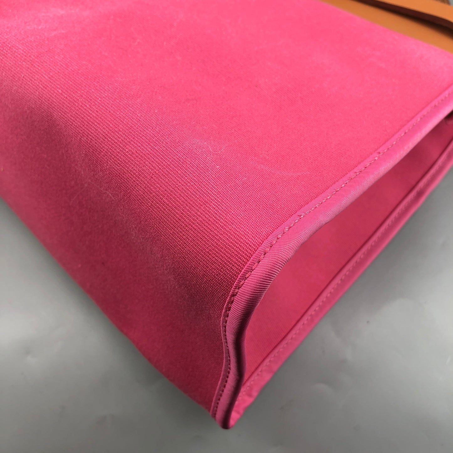 Hermes 2011 Pink Canvas Herbag 31 Shoulder Bag