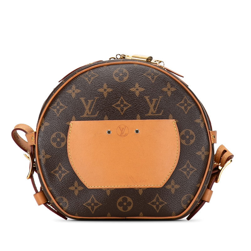 Louis Vuitton Monogram Boat Shapore Shoulder Bag M52294 Brown PVC Leather Louis Vuitton