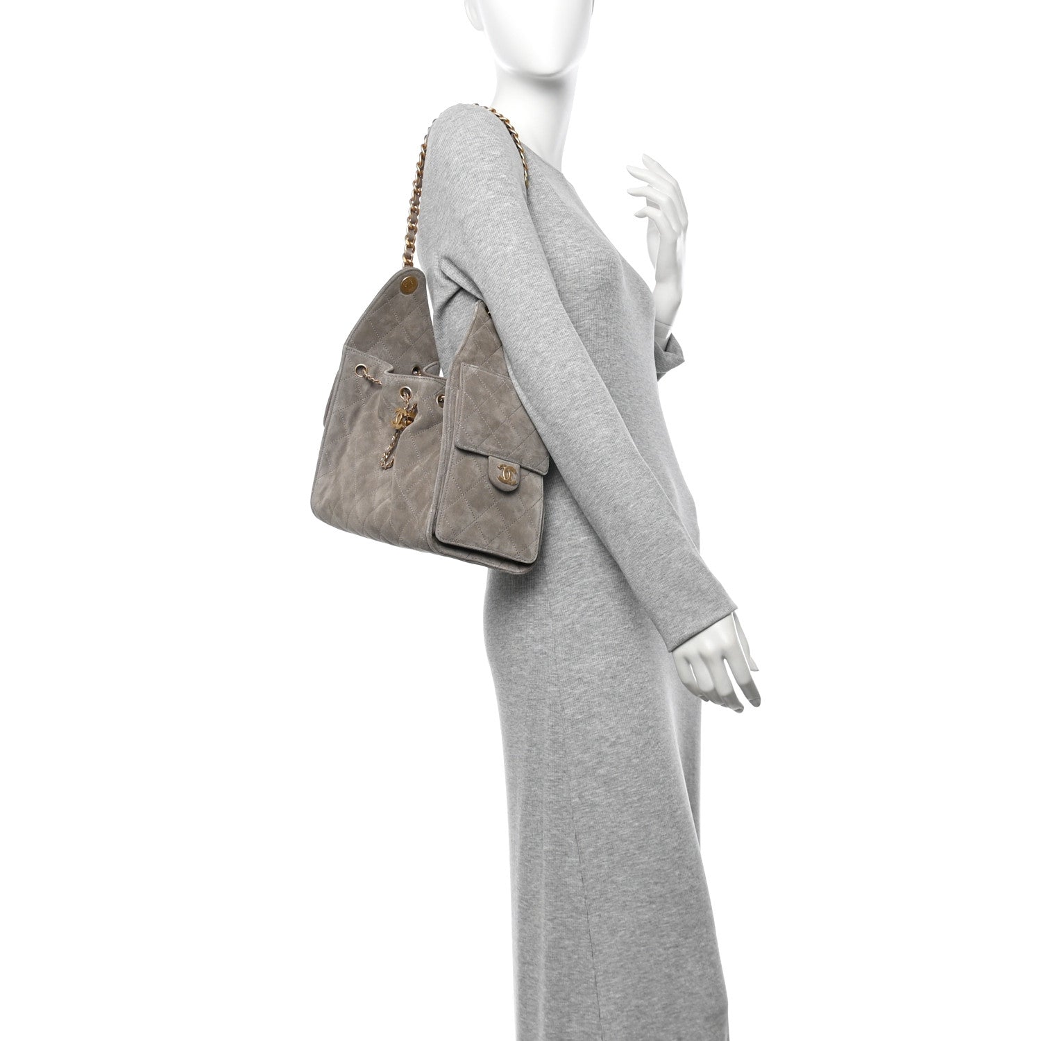 Chanel Suede Quilted Small Chanel 25 Handbag - Rovelle Bags