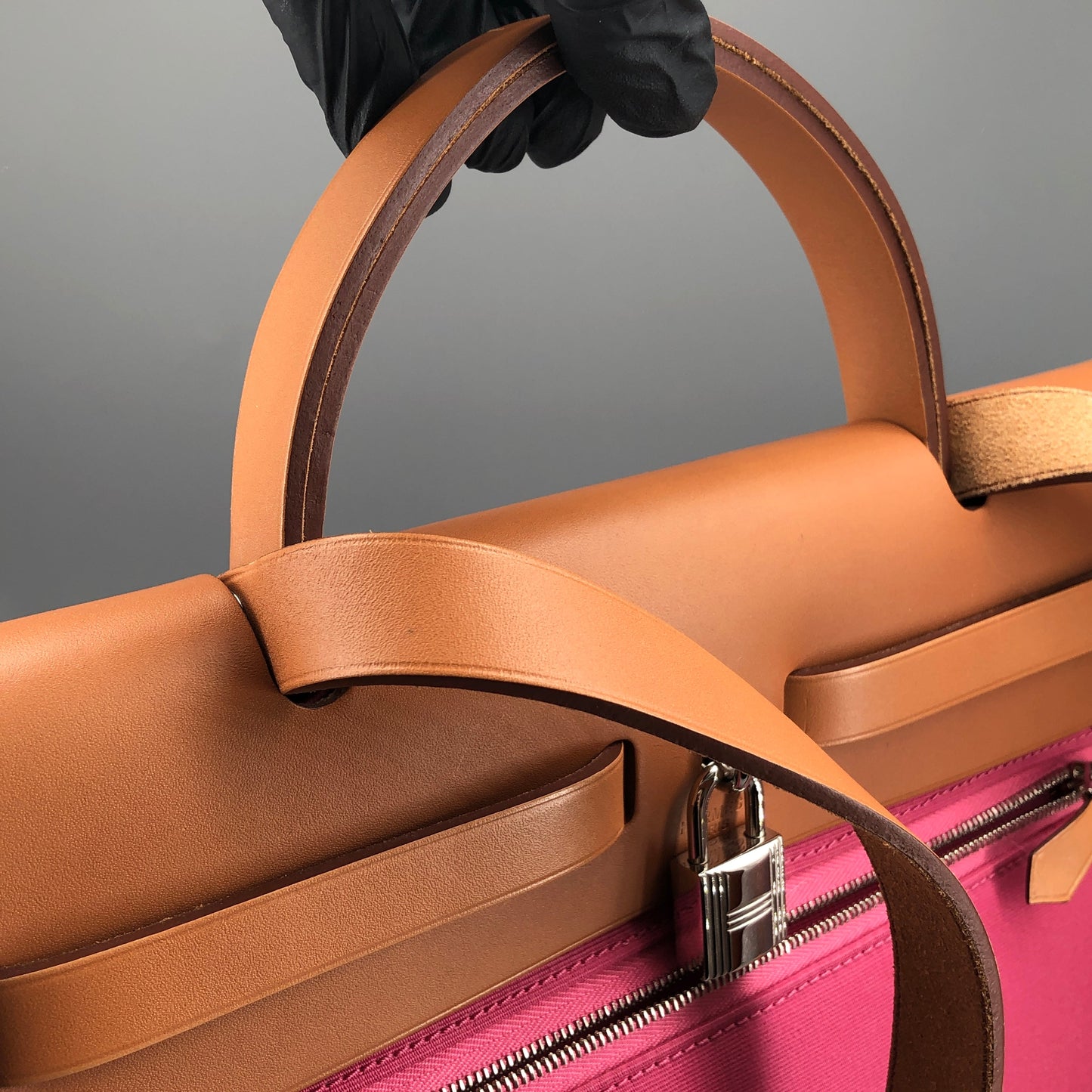 Hermes 2011 Pink Canvas Herbag 31 Shoulder Bag