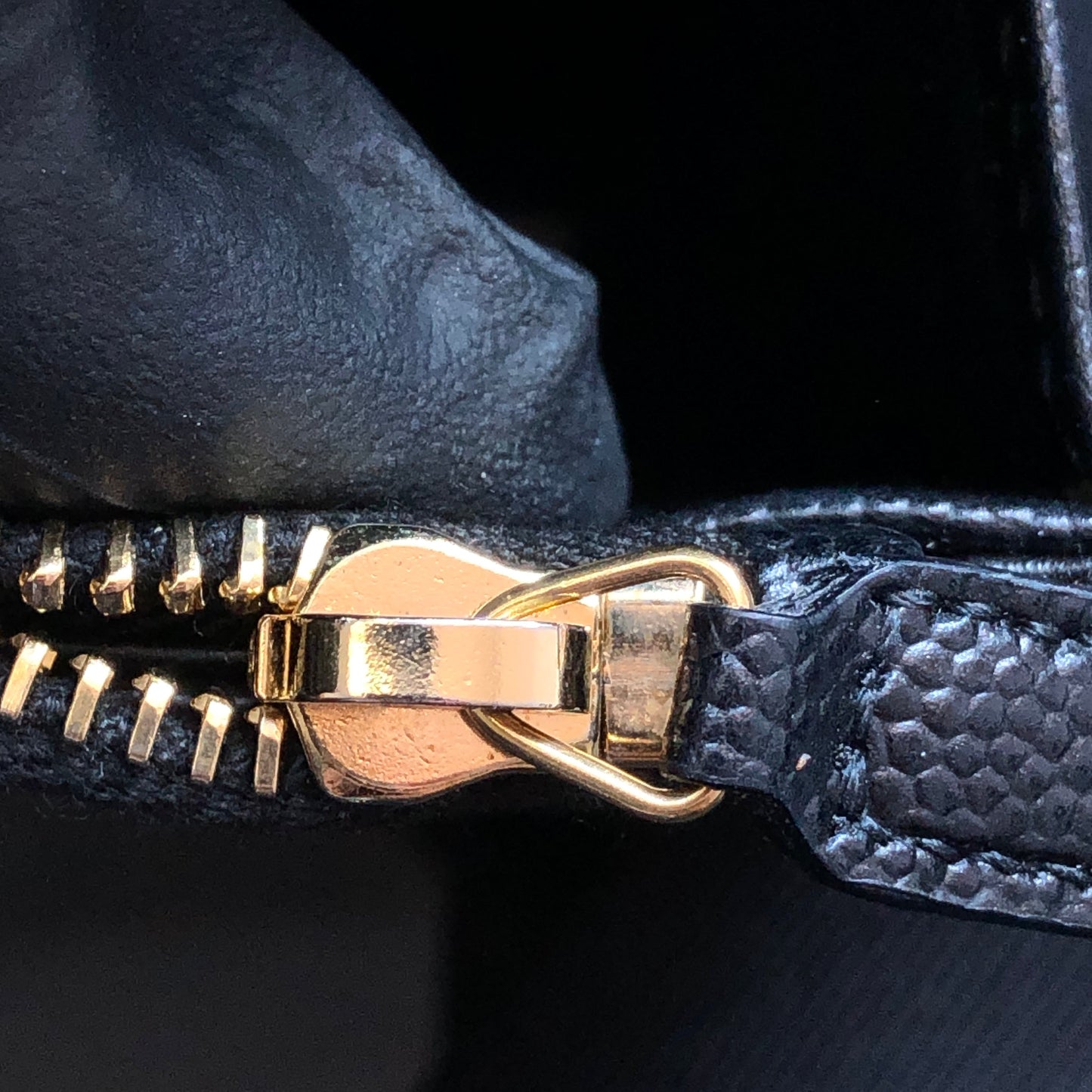 Saint Laurent Envelope Chevron Grain Leather Chain Shoulder Bag Black