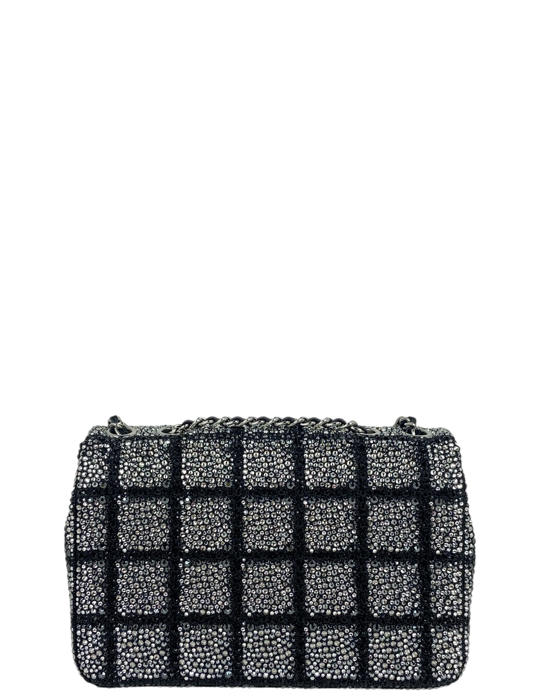 Chanel 2025 Black and Silver Strass Flap Bag - Rovelle Bags