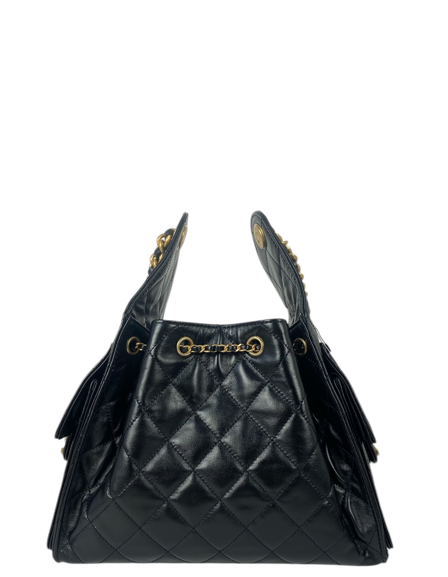 Chanel 2025 Black Leather Small 25 Shoulder Bag - Rovelle Bags