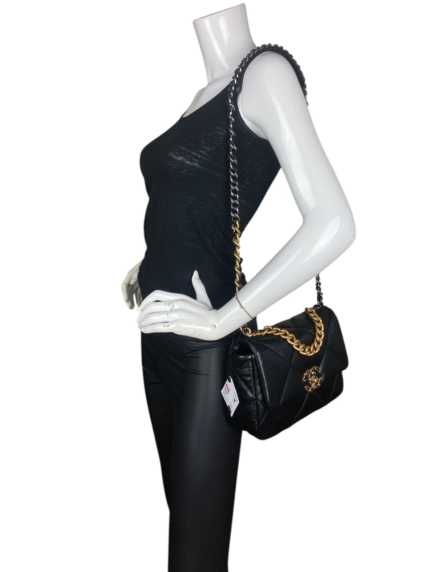 Chanel NWT Black Lambskin Quilted Medium Handbag - Rovelle Bags
