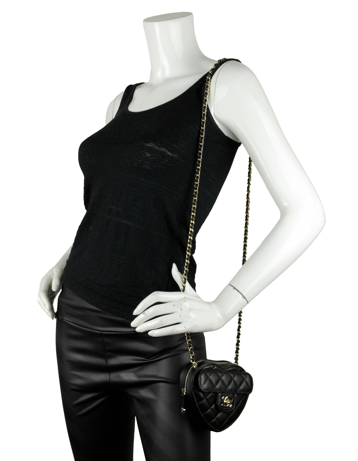 Chanel Black Lambskin Quilted CC In Clutch Bag - Rovelle Bags