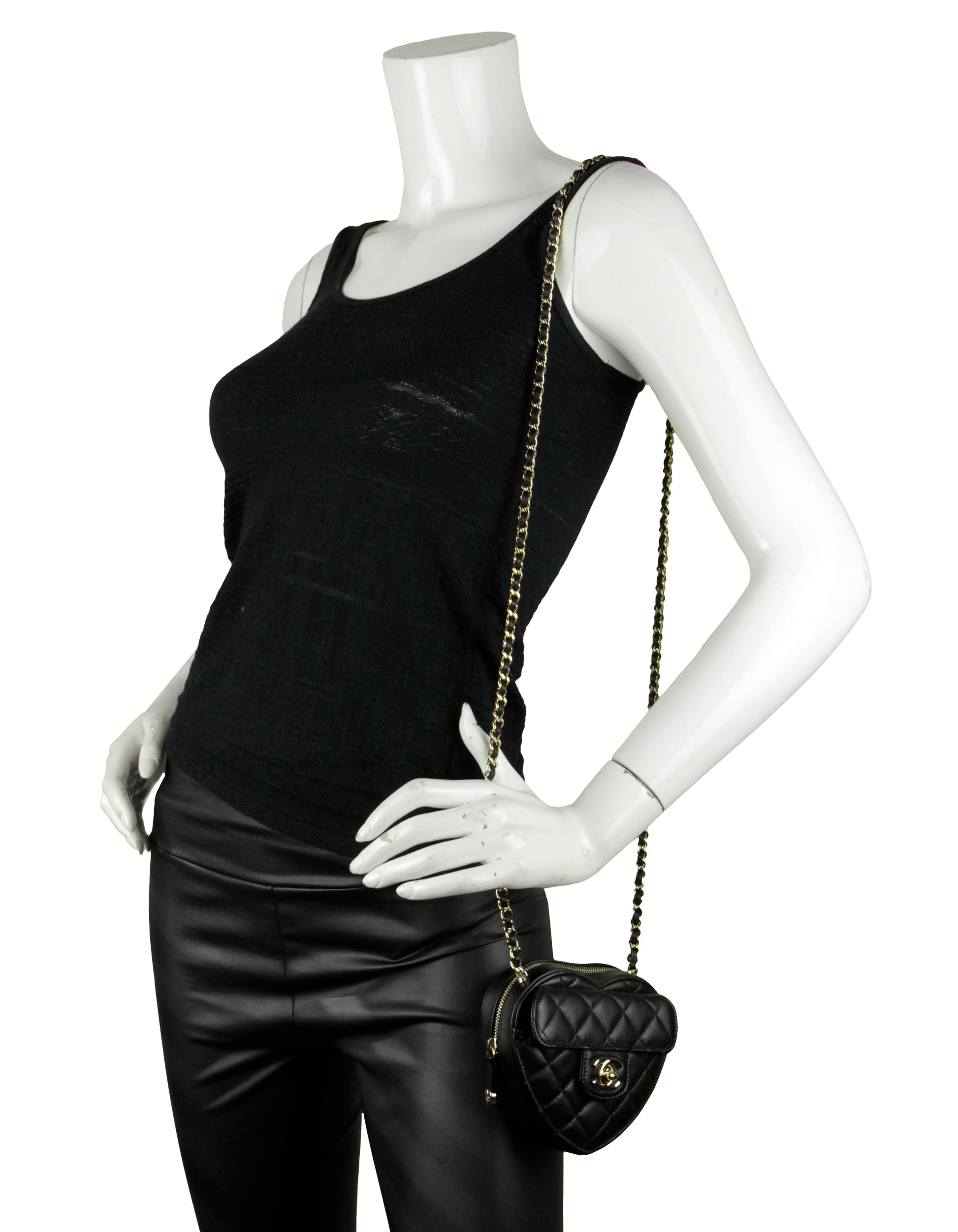 Chanel Black Lambskin Quilted CC In Clutch Bag - Rovelle Bags