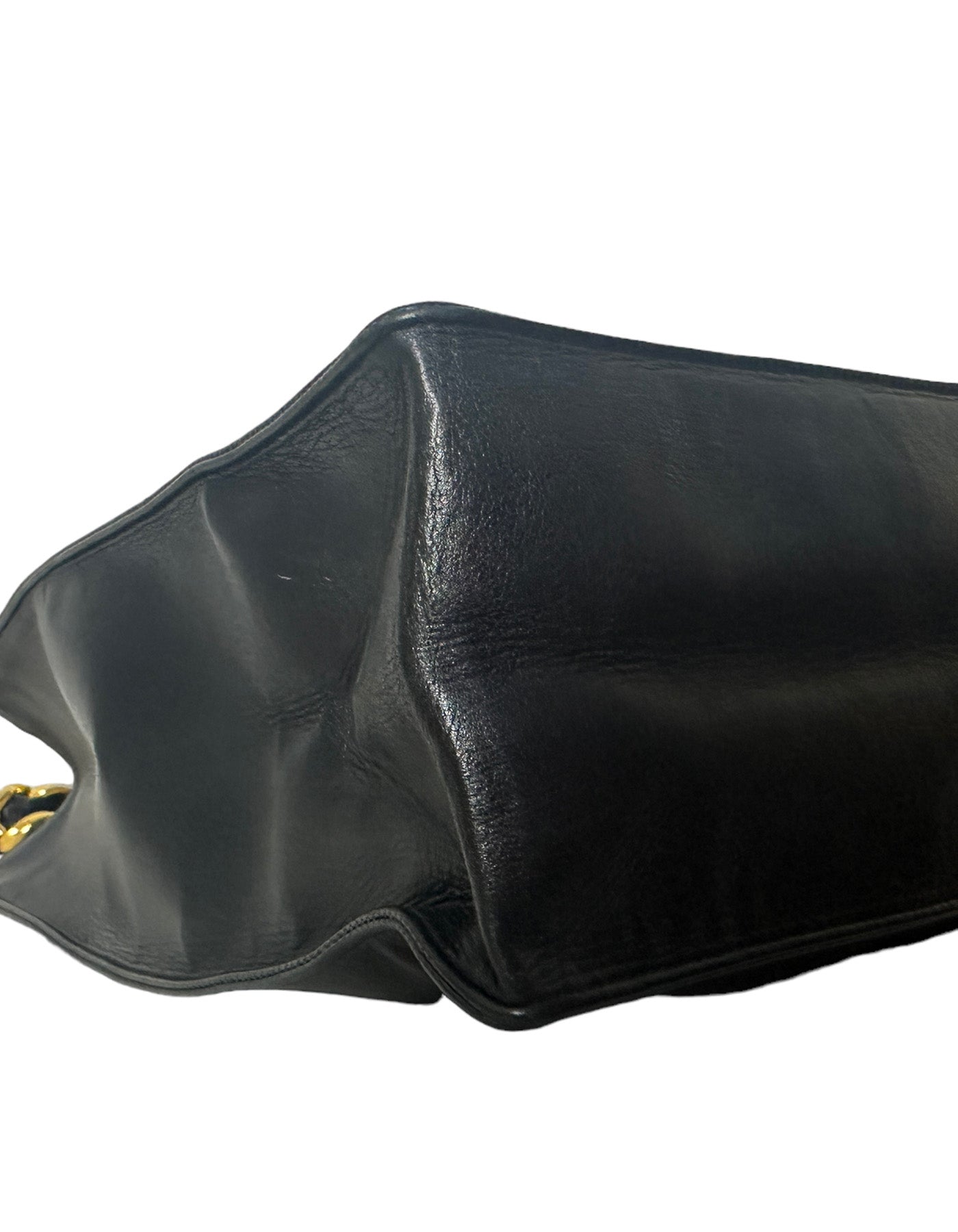 Chanel Black Leather CC Logo Tote Tote Bag - Rovelle Bags