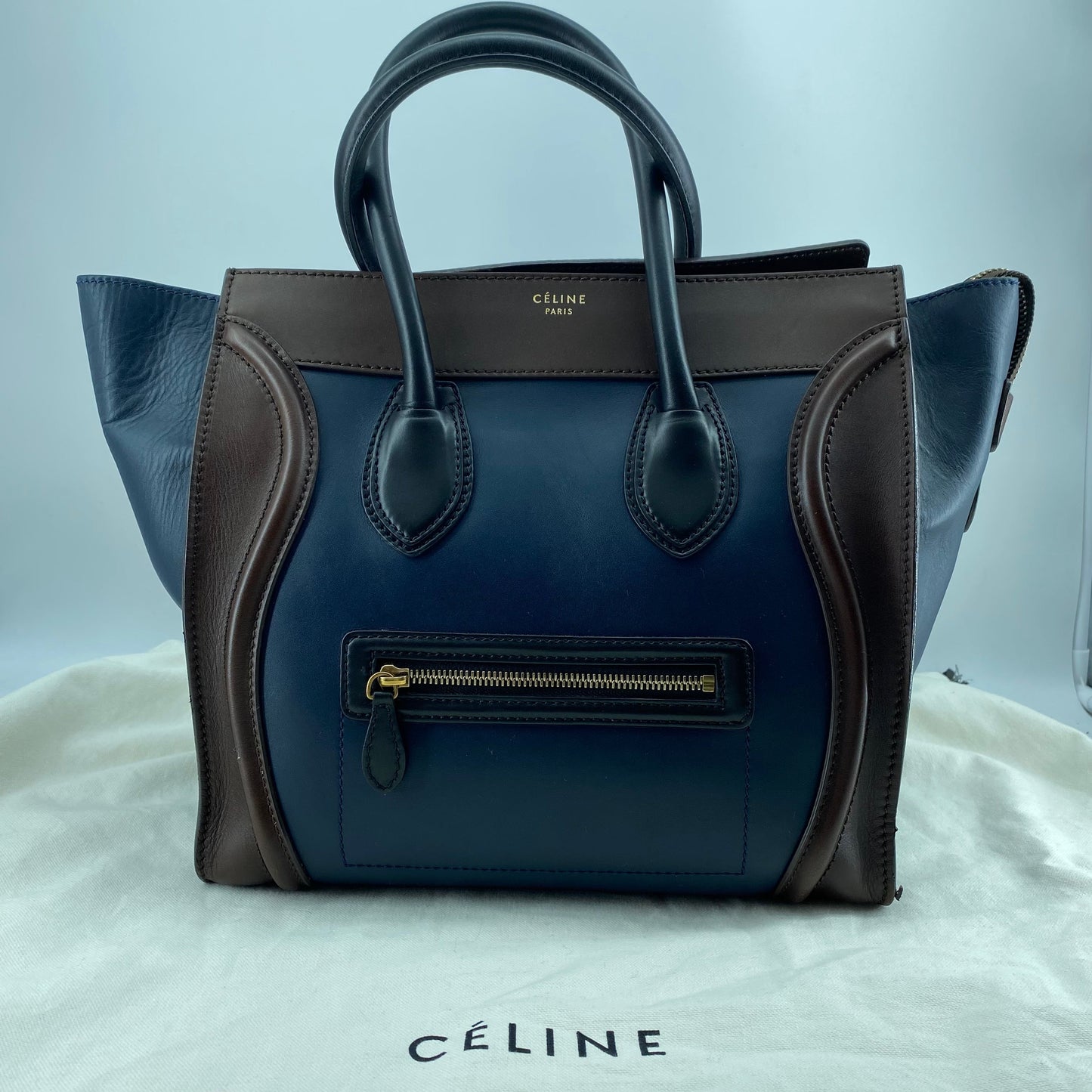 Celine Leather Luggage Medium Tote Bag