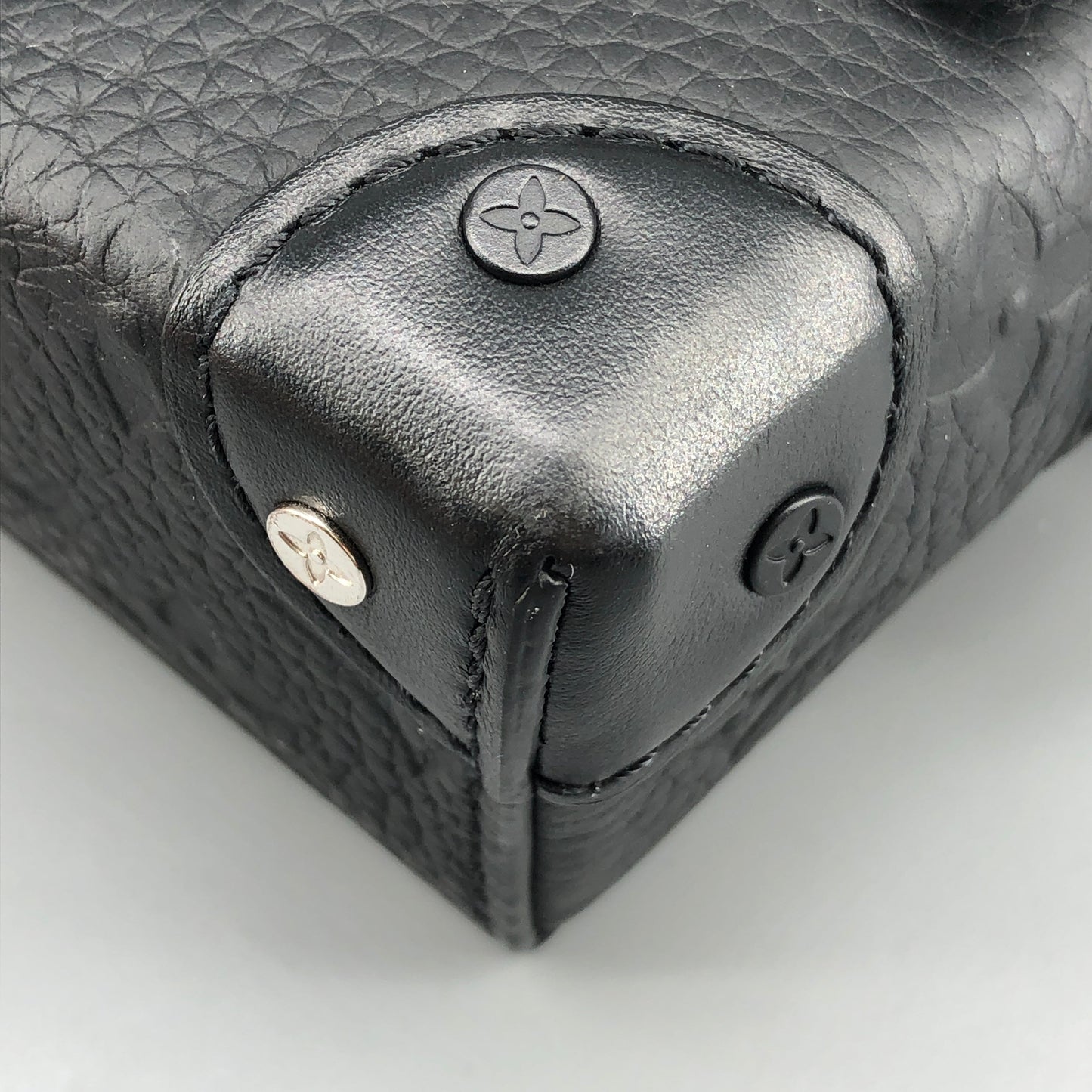 Louis Vuitton Monogram Taurillon Leather Steamer Crossbody Bag Black