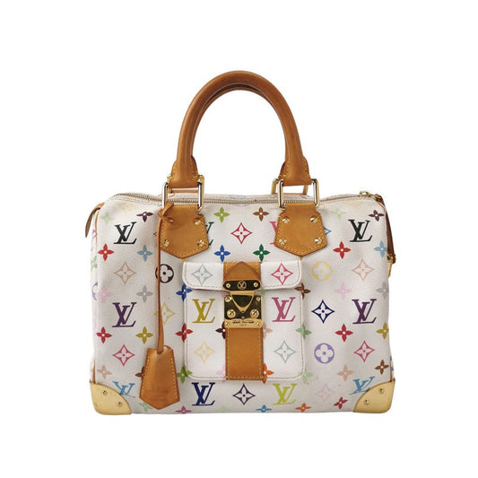 Louis Vuitton x Takashi Murakami Speedy 30 Lock White Multicolor