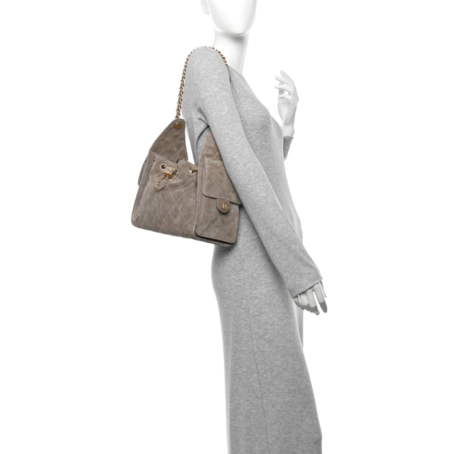 Chanel Suede Quilted Small Chanel 25 Handbag - Rovelle Bags