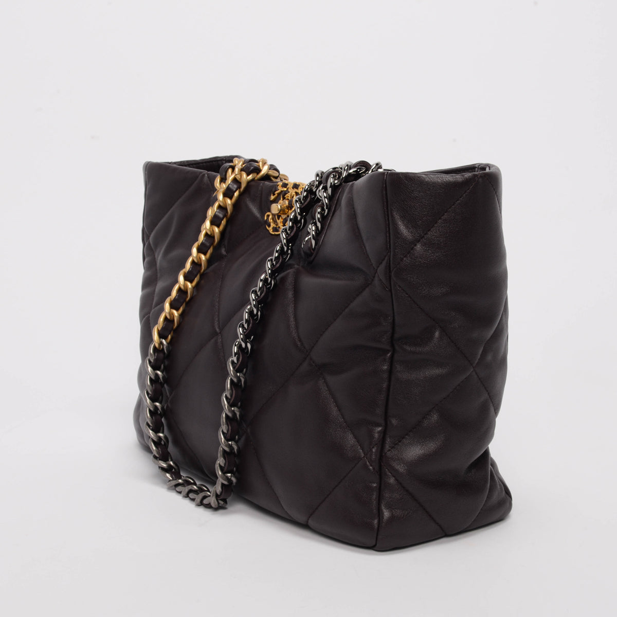 Chanel Aubergine Quilted Lambskin 19 East Tote Bag - Rovelle Bags