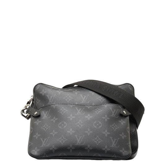Louis Vuitton Monogram Eclipse Reversee Triomessenger Shelter Bag M69443 Black Gr PVC Leather Louis Vuitton