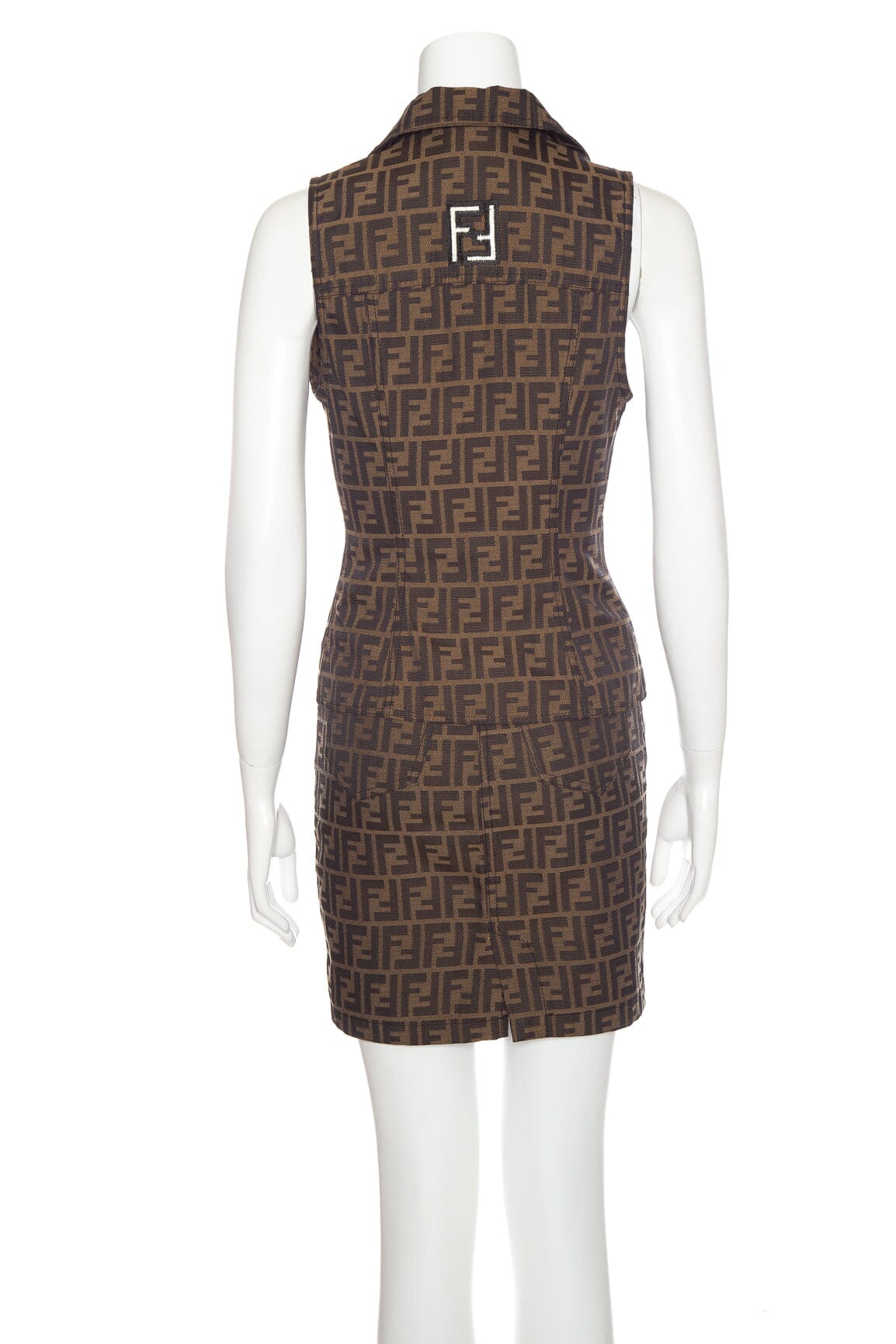 Fendi Brown Monogram Skirt Set SZ 34
