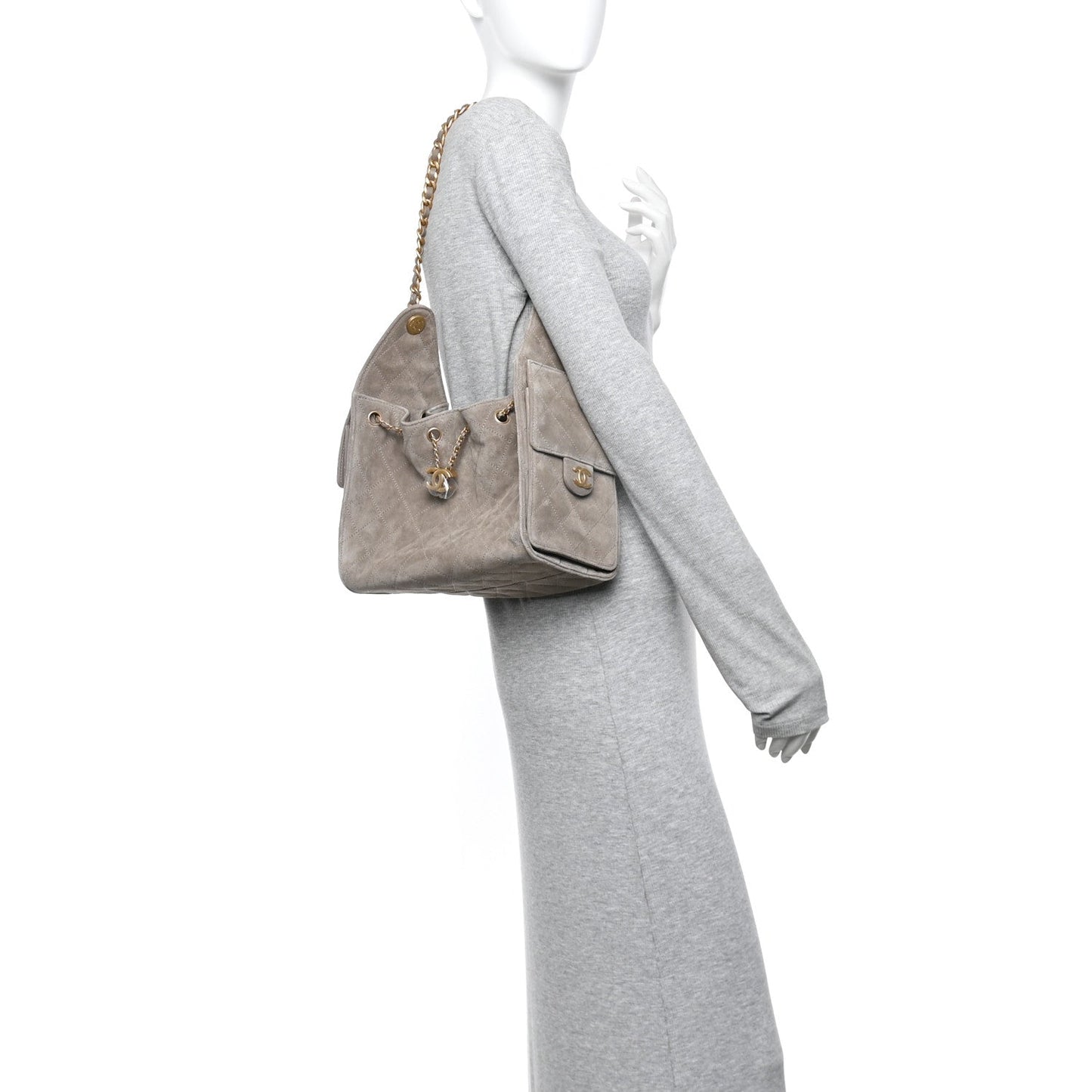 Chanel Suede Quilted Small Chanel 25 Handbag - Rovelle Bags