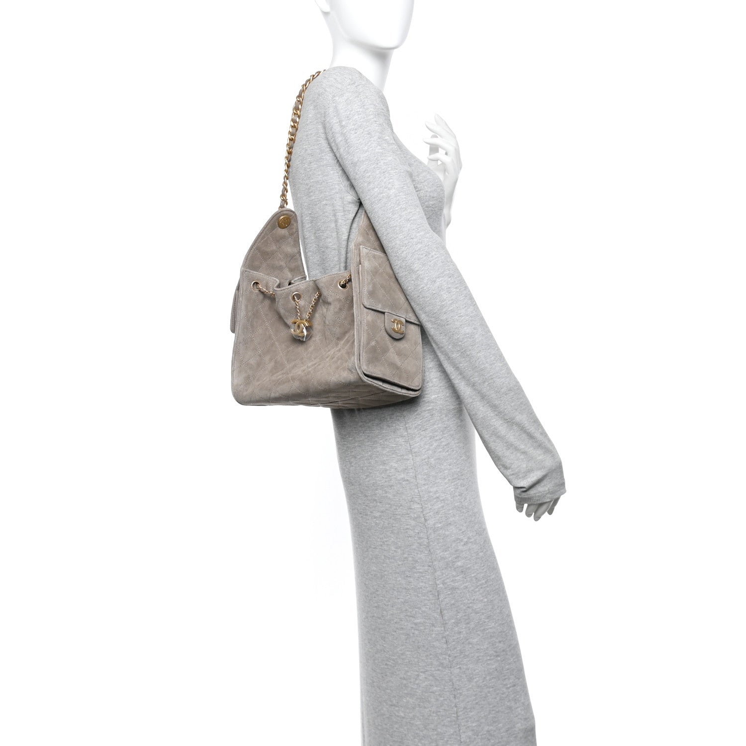 Chanel Suede Quilted Small Chanel 25 Handbag - Rovelle Bags