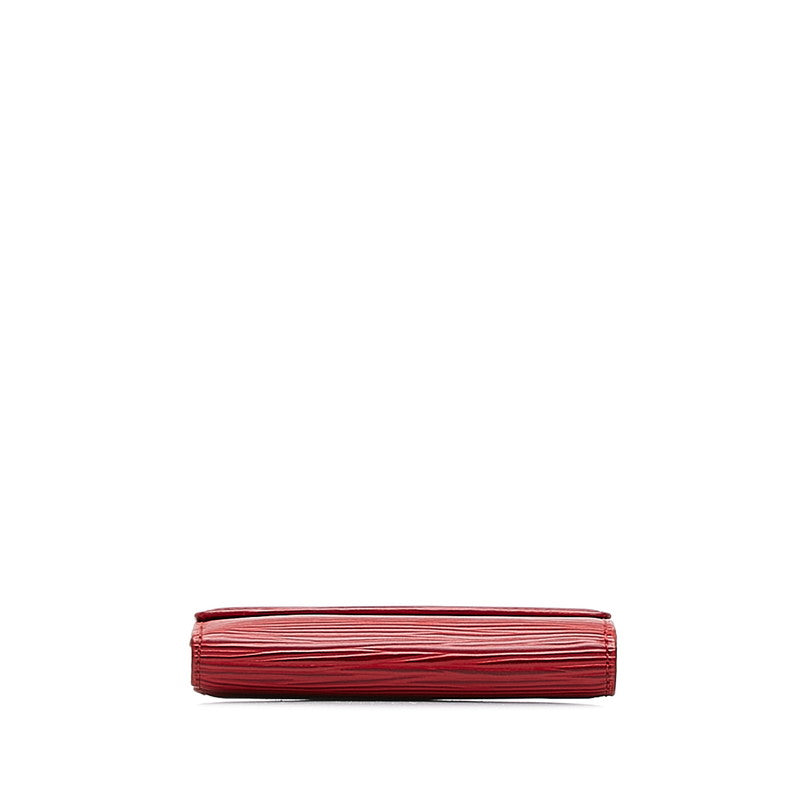 Louis Vuitton Epic Portemonnaie Belle Carthage Three Folded Wallet M6348E Castilian Red Leather Louis Vuitton