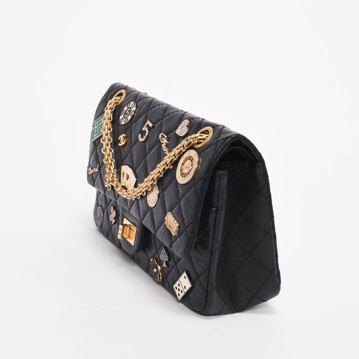 Chanel Black Quilted Calfskin Casino Lucky Flap Bag - Rovelle Bags