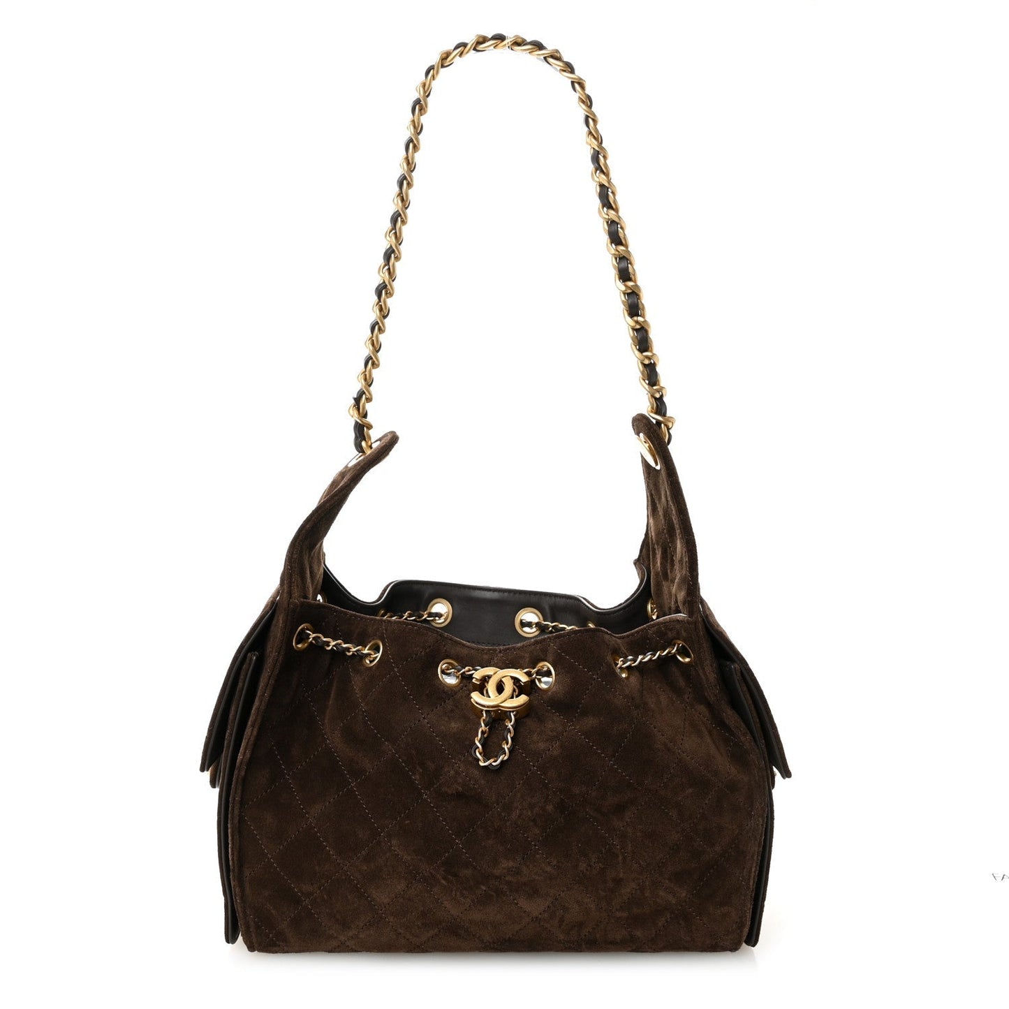 Chanel Suede Quilted Small Chanel 25 Handbag - Rovelle Bags