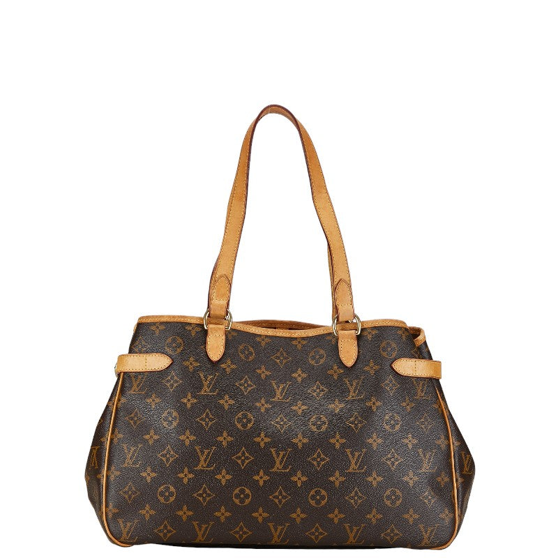 Louis Vuitton Monogram Battalion Horizontal Tote Handbag M51154 Brown PVC Leather Louis Vuitton