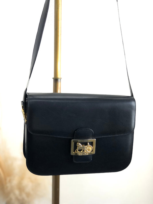 CELINE Horse Carriage Shoulder bag Black