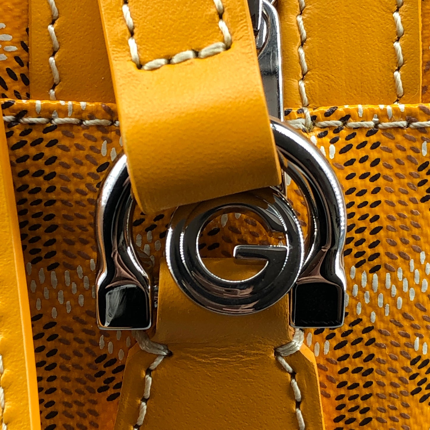 Goyard Cap-Vert Yellow Goyardine Canvas Crossbody Camera Bag