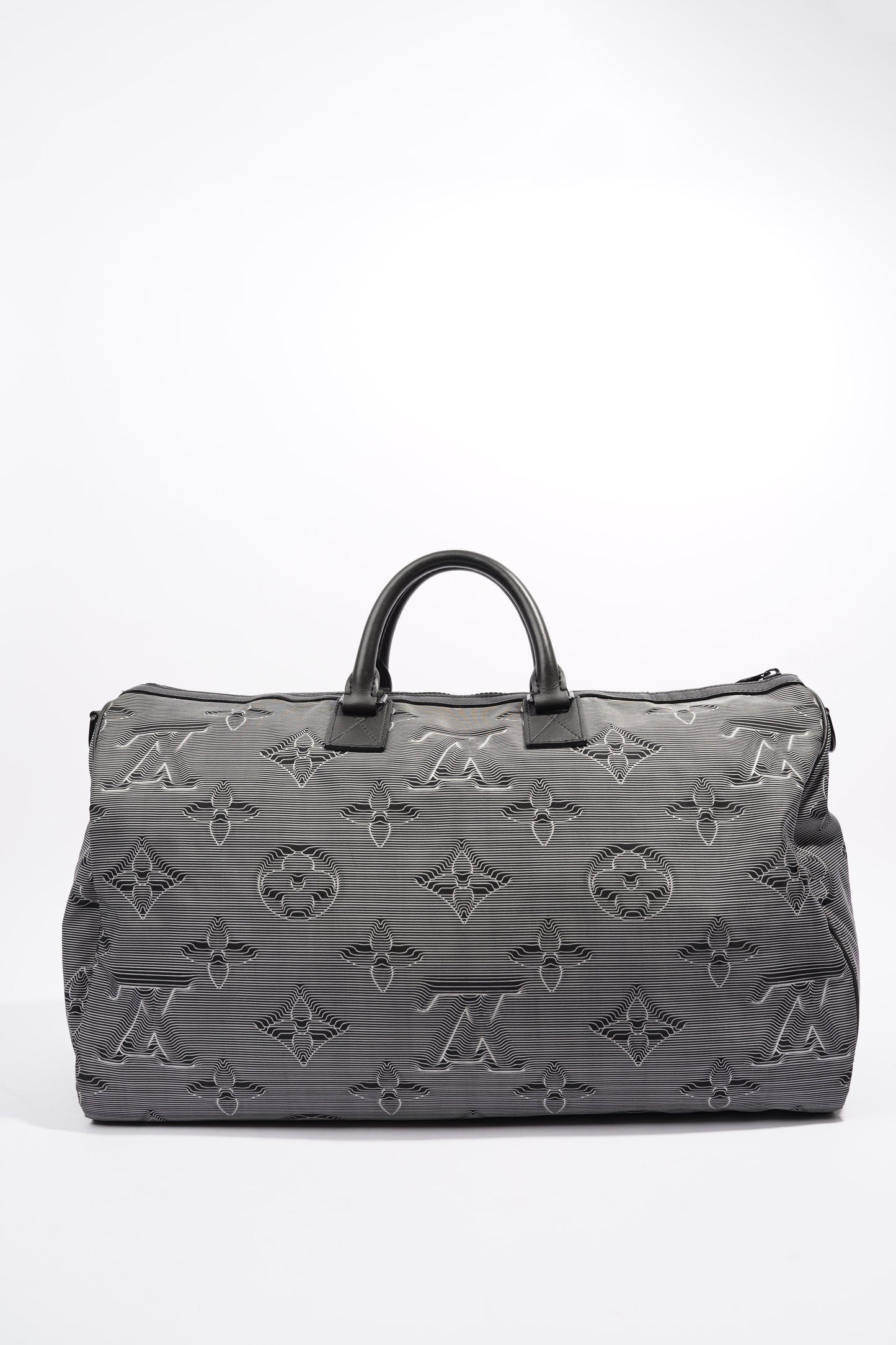 Louis Vuitton Reversible Keepall Bandouliere Black & White Monogram Nylon 50
