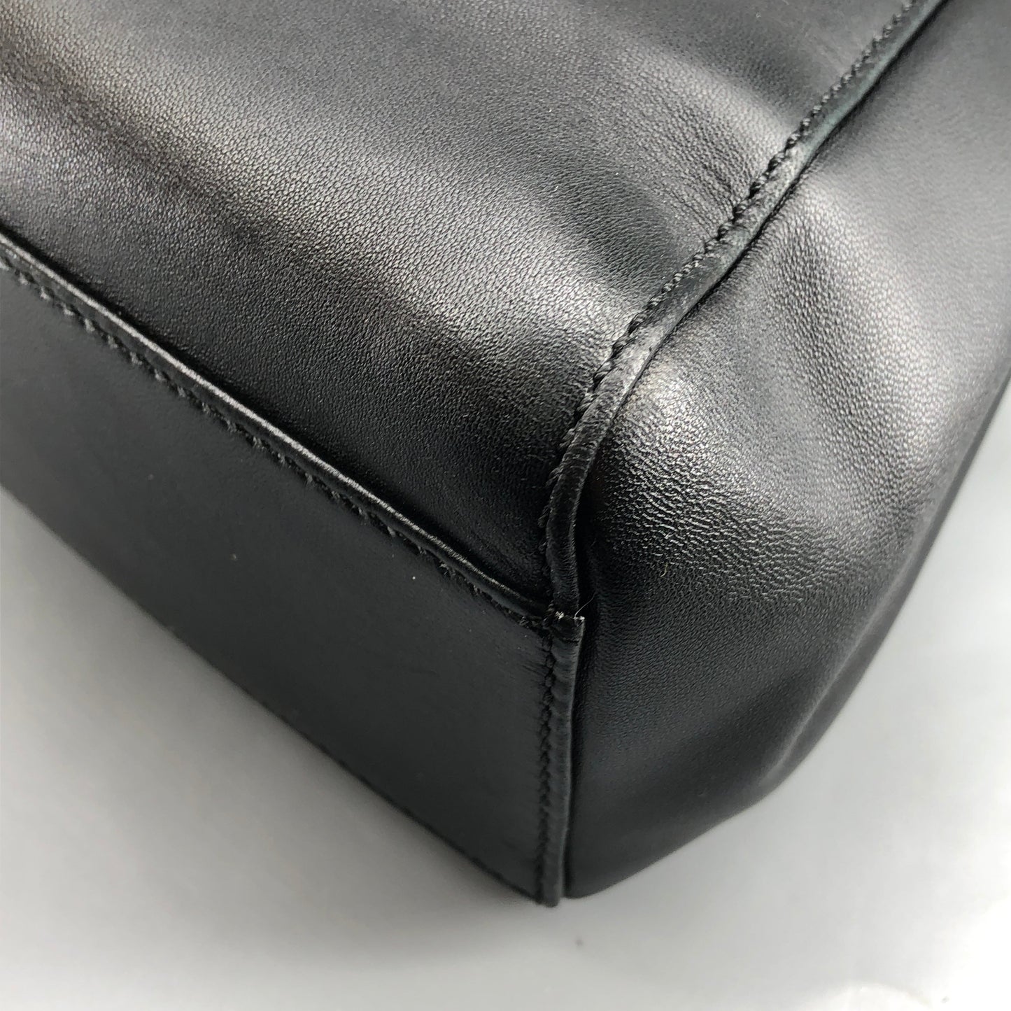 Fendi Mini Black Smooth Leather Peekaboo Handbag