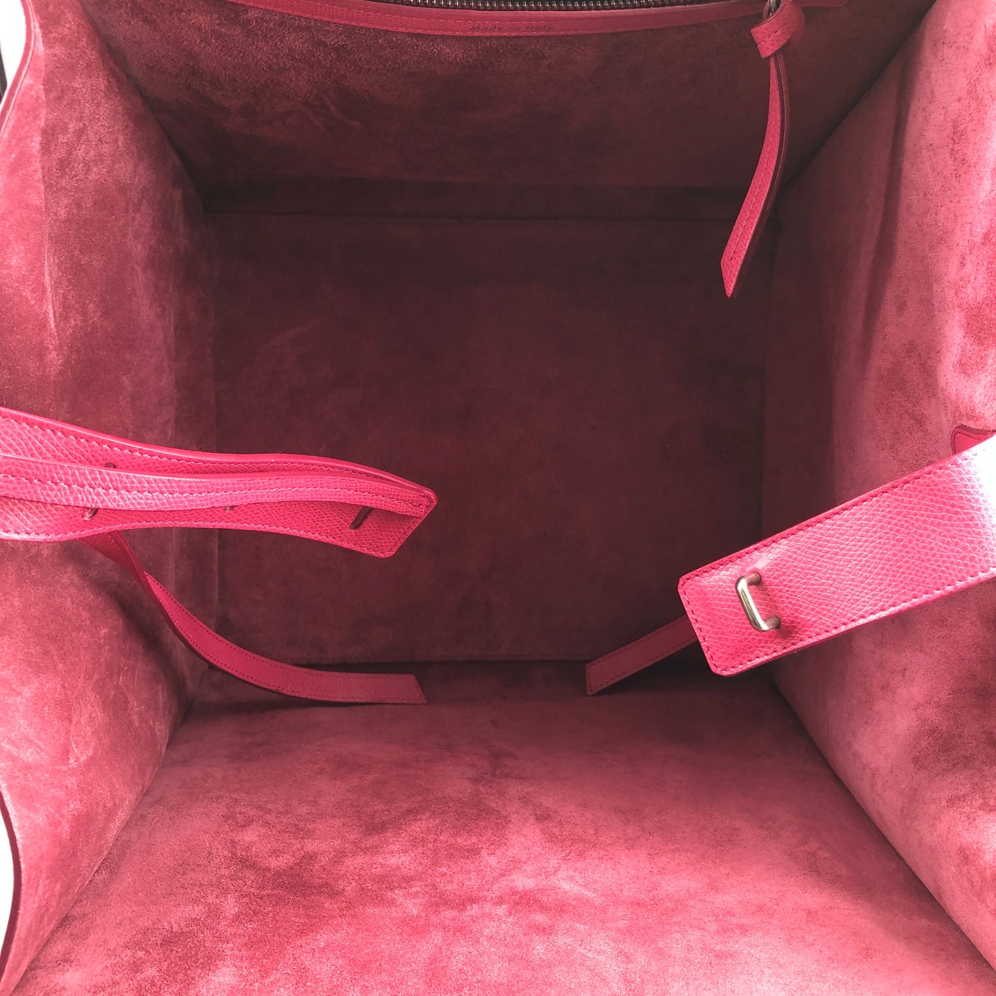 Celine Pink Calf Leather Phantom Luggage Tote Bag