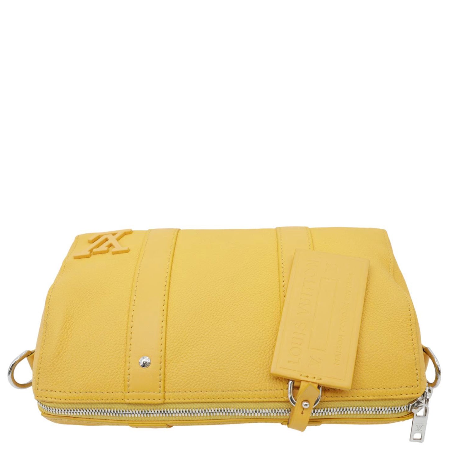 LOUIS VUITTON City Keepall 2Way Aerogram Leather Crossbody Bag Mustard