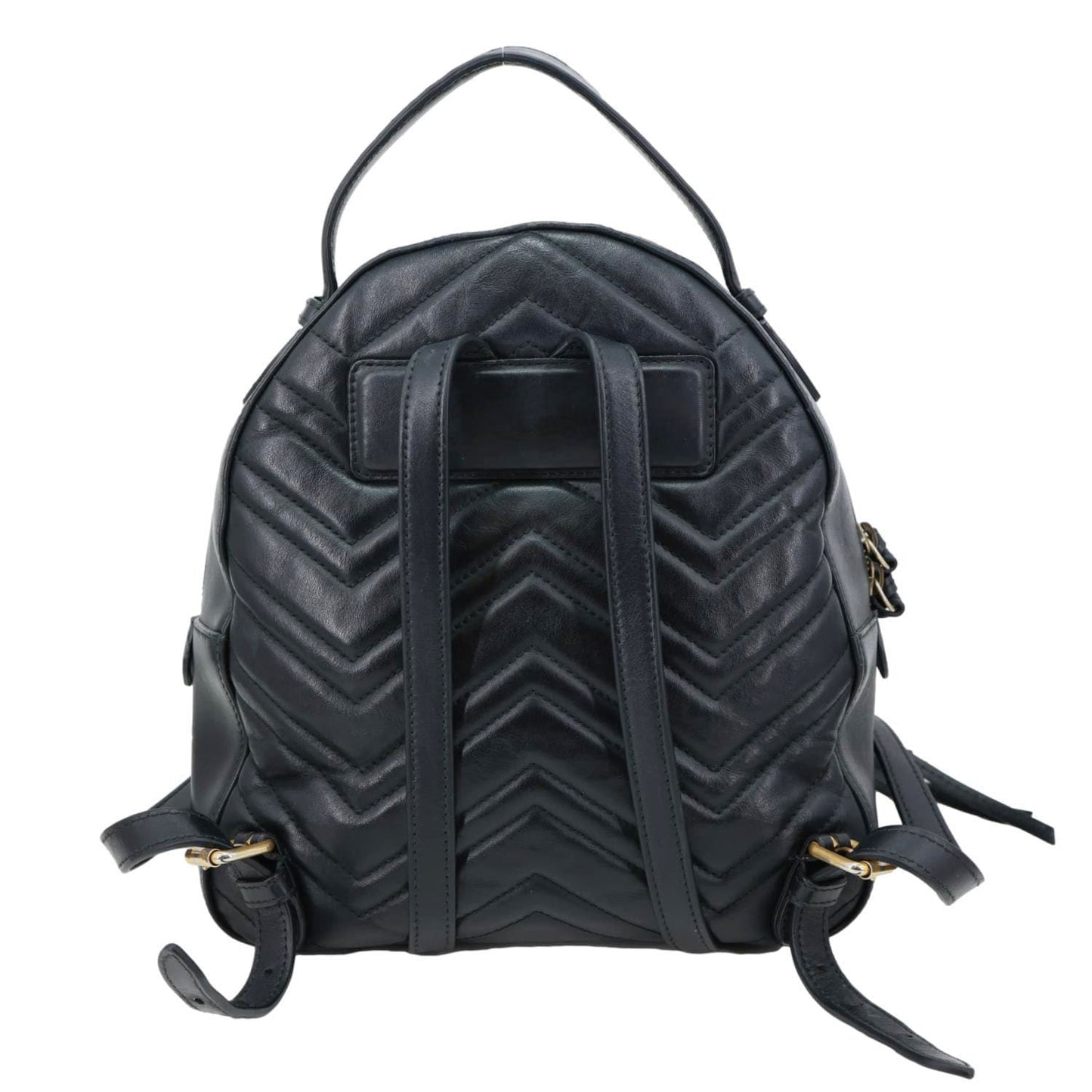 GUCCI GG Marmont Animal Studs Leather Backpack Black 476671